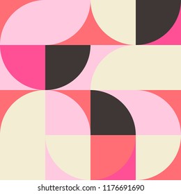 Simple geometric artwork with editable bold blocks. Scandinavian style. Universal abstract seamless pattern for wallpaper, web or prints cover, textile, ceramic tile etc.