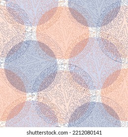 Simple geometric background with circles.  Seamless pattern of circles of olive color on a white background.