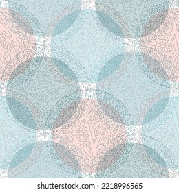 Simple geometric background with circles.  Seamless pattern of circles of olive color on a white background.