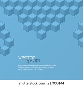 Simple geometric background with cubes. Vector illustration