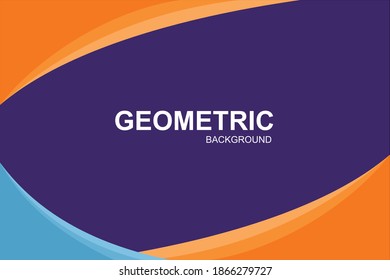 diseño de fondo geométrico simple en color azul y naranja