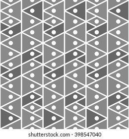 Simple geometric background with grey triangles. Seamless pattern in flat style. Vector illustrations. ethnic background. Can be used as backdrop