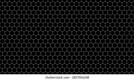 simple geometric background with hexagonal cell texture, honeycomb grid seamless pattern, vector illustration with honey hexagon cells