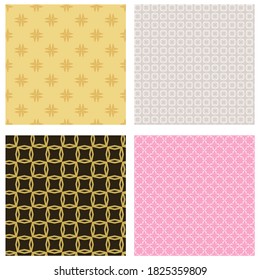 Simple geometric background patterns. Retro. Wallpaper texture. Vector set