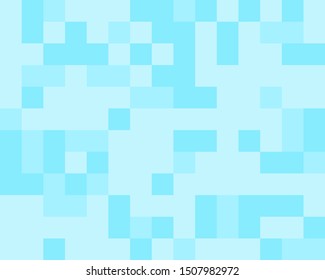 Simple geometric background with squares of different shades of bright blue. Vector illustration
