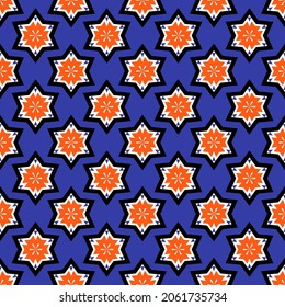 Fondo geométrico simple con ornamento simétrico. Patrón vectorial sin fisuras para textiles, papel pintado, papel de embalaje y otras superficies. 