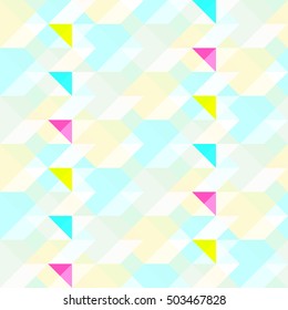 Simple geometric background with triangles. Seamless pattern in flat style. Vector illustrations. Can be used as backdrop