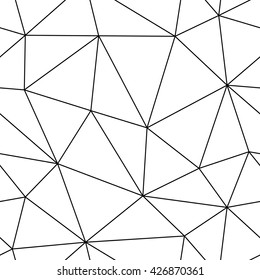 Simple geometric black and white seamless triangle pattern. Seamless triangle pattern from the thin lines.