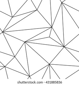 Simple geometric black and white seamless triangle pattern from the thin lines.