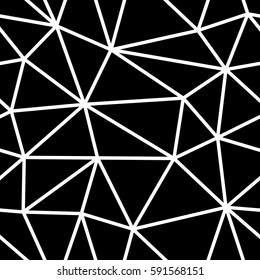 Simple geometric black and white seamless triangle pattern from the thick lines.