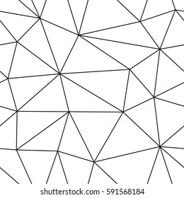 Simple geometric black and white seamless triangle pattern from the thin lines.