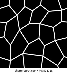 Simple geometric black and white seamless pentagons pattern from the thick lines.