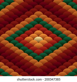 Simple geometric blobs colored rombes earthy warm gamma seamless vector background