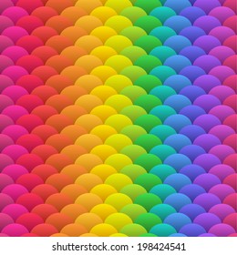 Simple geometric blobs enhanced double acid colored rainbow seamless vector background