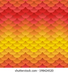 Simple geometric blobs enhanced warm autumn colored rainbow seamless vector background