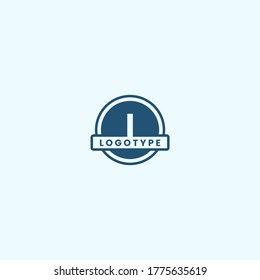 concepto de diseño de logotipo de círculo azul geométrico simple
