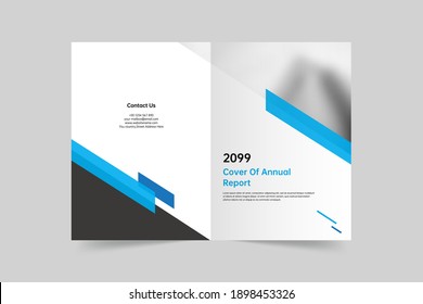 Simple geometric brochure cover template