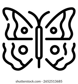 Simple geometric butterfly icon in vector style.