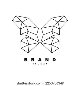 Simple geometric butterfly logo design