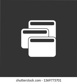 simple geometric cards stack symbol vector