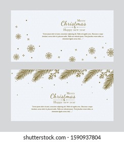 Simple geometric Christmas background with Christmas tree & other decorative elements, use for social media post, print,etc..
