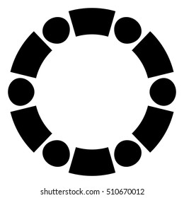 Simple geometric circle element isolated on white