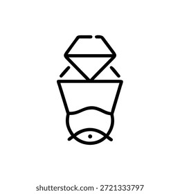 Símbolo geométrico simple del café con diseño plano moderno
