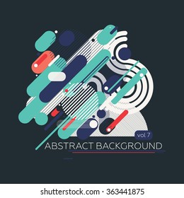 Simple geometric composition of chaotic parallel lines elements. Perfectly suited for backgrounds and graphic web design