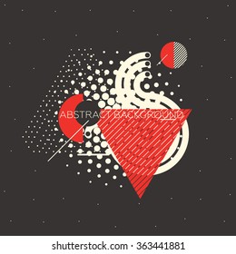 Simple geometric composition of chaotic parallel lines elements. Perfectly suited for backgrounds and graphic web design