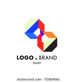 Abstract Logo Design Fish Colorful Symbol Stock Vector (Royalty Free ...