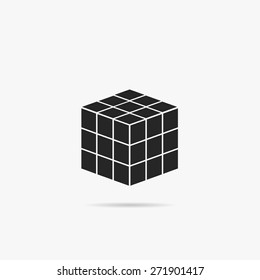 Simple geometric cube icon.