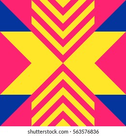 Simple Geometric Design Background In Scandinavian Style Bright Colorful Poster