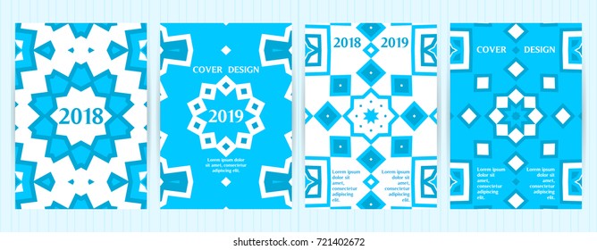 Simple geometric design cards. Vector backgrounds for restaurant menu, flyer, business card, brochure, cover, banner, etc.