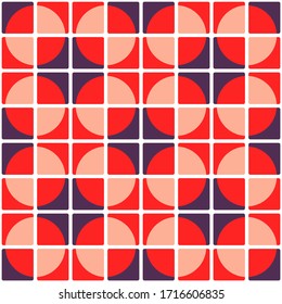 Simple geometric design. Elliptical contrast seamless pattern for textile, wallpaper, wrapping paper, prints, surface design, web background or another accent etc.