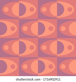 Simple geometric design. Elliptical contrast seamless pattern for textile, wallpaper, wrapping paper, prints, surface design, web background or another accent etc.