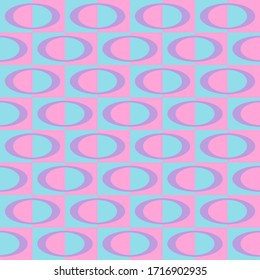 Simple geometric design. Elliptical contrast seamless pattern for textile, wallpaper, wrapping paper, prints, surface design, web background or another accent etc.
