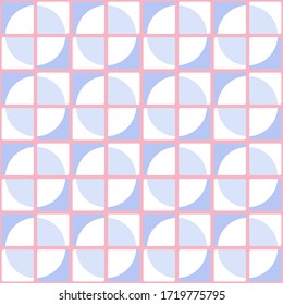 Simple geometric design. Elliptical contrast seamless pattern for textile, wallpaper, wrapping paper, prints, surface design, web background or another accent etc.