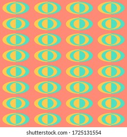 Simple geometric design. Elliptical contrast seamless pattern for textile, wallpaper, wrapping paper, prints, surface design, web background or another accent etc.