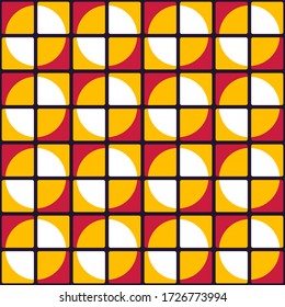 Simple geometric design. Elliptical contrast seamless pattern for textile, wallpaper, wrapping paper, prints, surface design, web background or another accent etc.