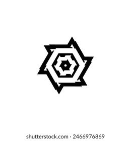 Plantilla de logotipo de diseño geométrico simple