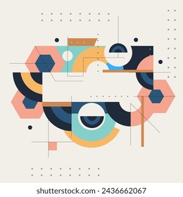 Banner de plantilla de diseño geométrico simple. - Vector.