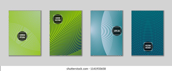 Simple geometric design title page background. Cool texture journal header page set. First page minimal design for college notebook, dairy or notepad.