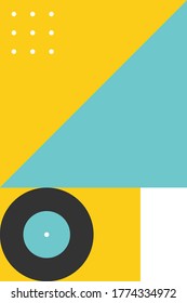 Simple geometric design, vector background.