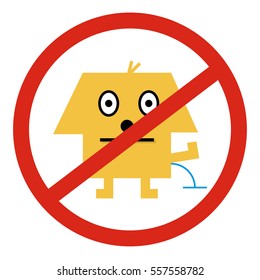 Simple geometric DOG urinating (no pissing)