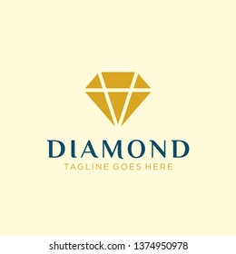 simple geometric elegant diamond crystal gem logo design vector. universal premium brand template. beauty industry, jewelry, boutique, hotel, fashion brand icon