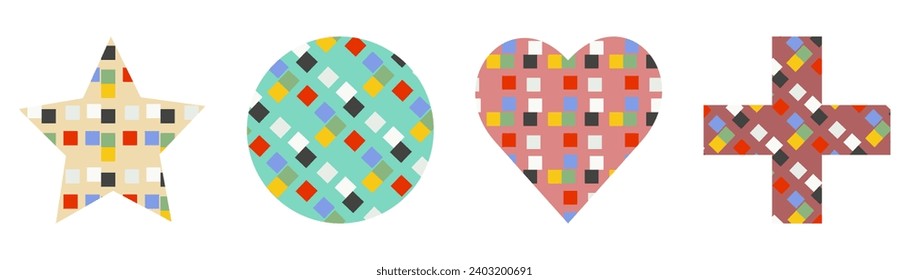 Simple geometric elements. Vector illustration with abstract elements