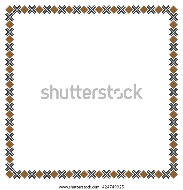 Simple geometric ethnic\
frame - variation1. Could be used as decoration element for design.\
Vector EPS10