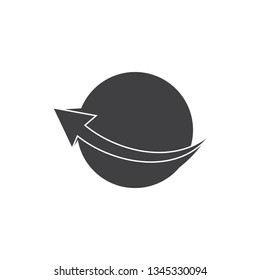 simple geometric fast arrow global movement logo vector