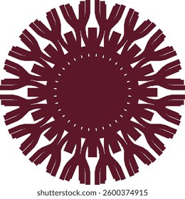 Simple geometric floral pattern. An abstract ornament.