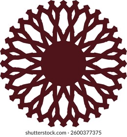 Simple geometric floral pattern. An abstract ornament.
